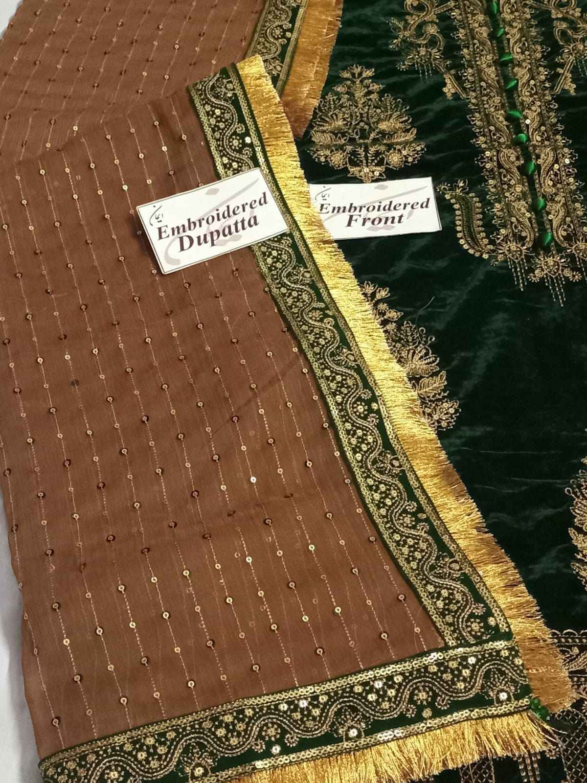 Velvet Grace – Luxury Embroidered 3-Piece Suit (Ready to Wear)