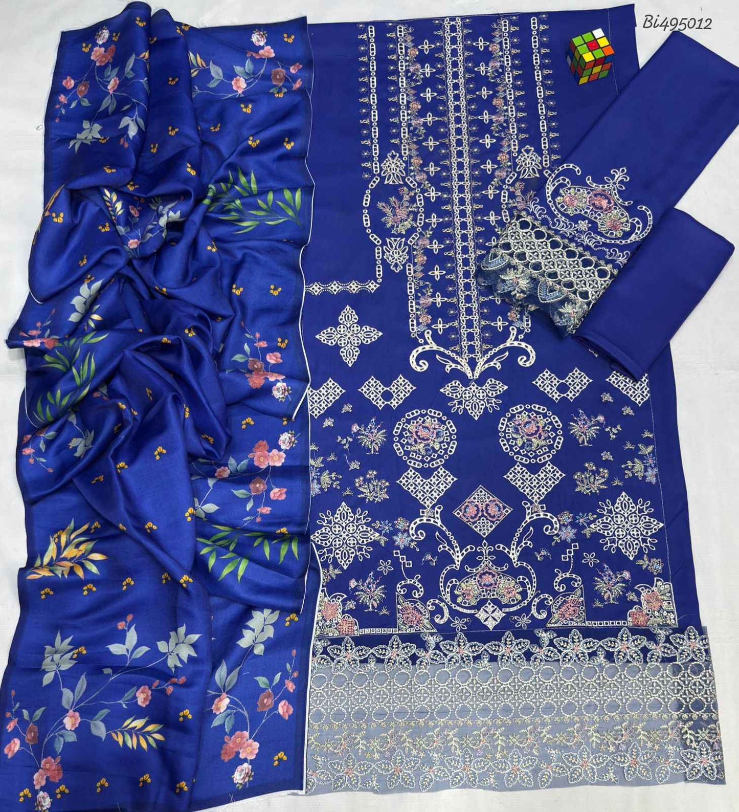 Qalamkar | Premium Pure Dhanak 3-Piece Heavy Embroidered Suit with Twill Printed Shawl (Ikhwan New Arrivals – November Drop 1)