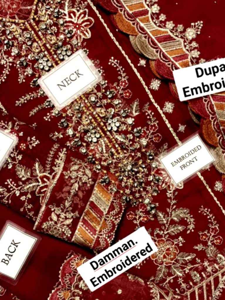 Ikhwan Unstitched – Most Hit Design | Semi Pure Chiffon 3-Piece Suit | Heavy Embroidered Sequins | November Drop 2 – Winter 2025