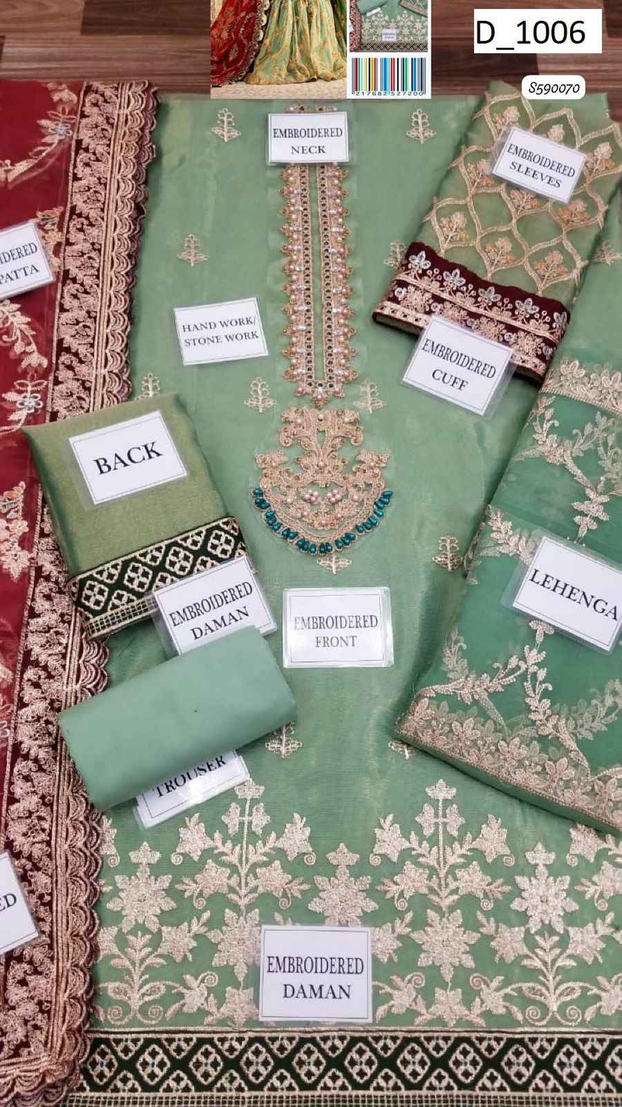 Luxury Mysoori Embroidered 3-Piece Suit with Organza Lehenga & Heavy Dupatta | Ikhwan New Arrivals – November Drop 2