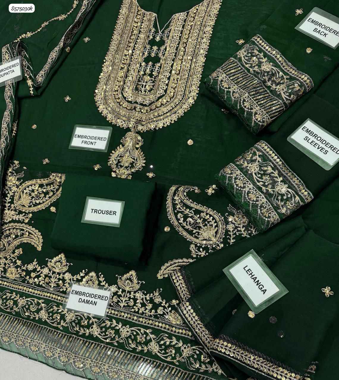 Luxury Embroidered Chiffon 3-Piece Suit with Heavy Gharara & Signature Dupatta | Ikhwan New Arrivals – November Drop 2