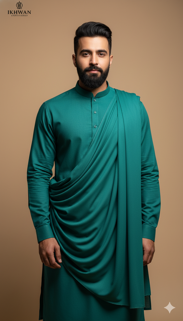 Ikhwan Wash N Wear Collection β Premium Quality | Sea Green Color | Italian Design