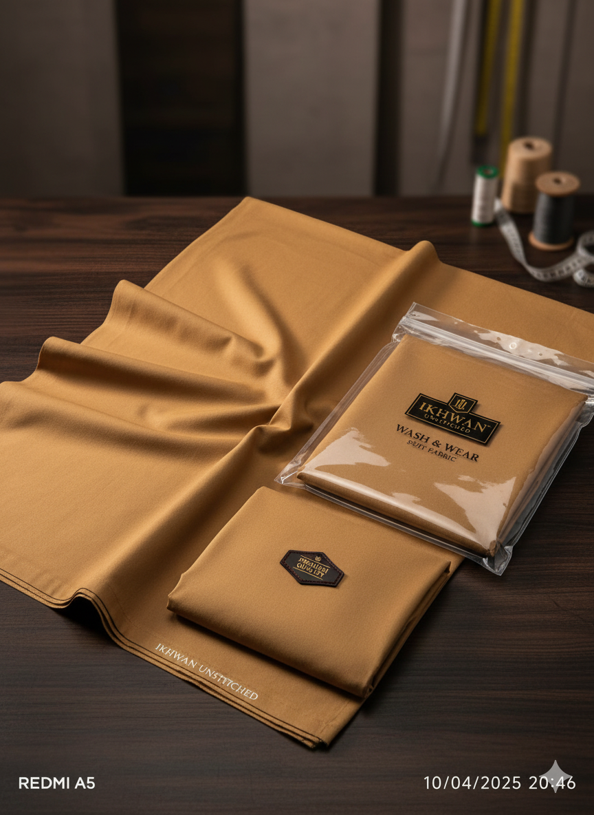 Ikhwan Unstitched – Brown Premium Wash & Wear Suit