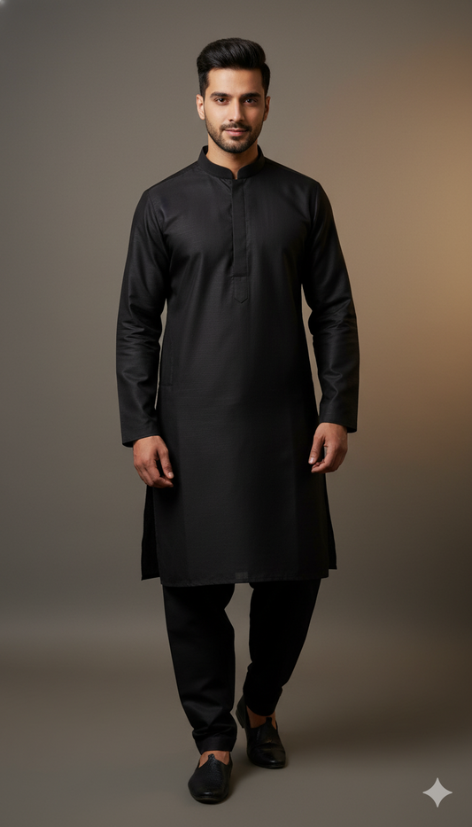 Black wash & wear – Dynast high quality fiber mens suit