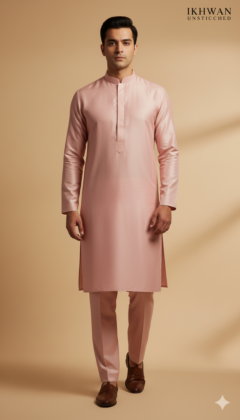 Wash & Wear Boski – Light Pink Color | Premium Four Season Fabric (4 Meters) | Gents Collection | 100% Guaranteed Fabric