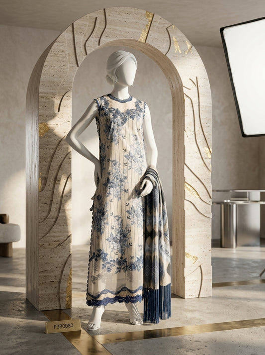 Premium Digital Printed Lawn 3-Piece Suit with Embroidered Chiffon Dupatta | Most Demanding Edition | Summer Collection 2026