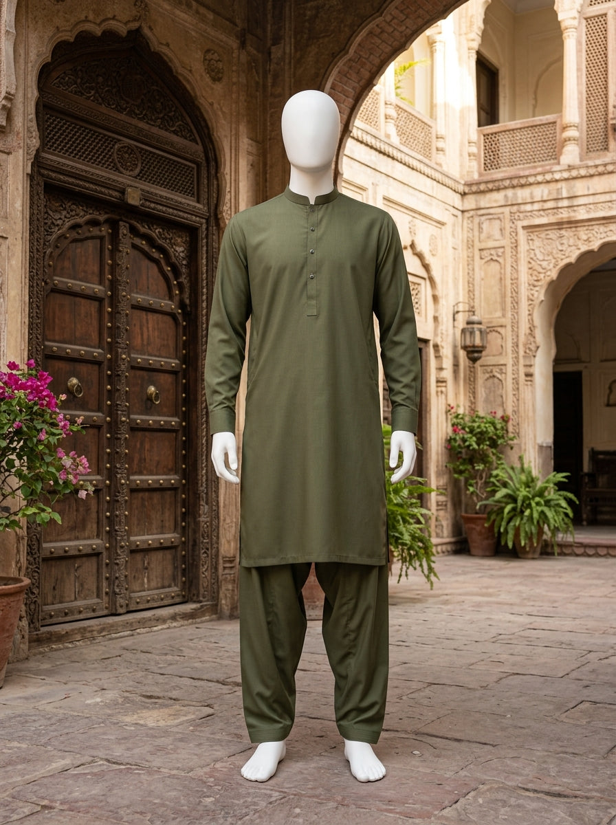 Olive Green Wash & Wear