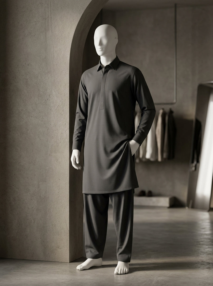 IKHWAN Men's Luxury Summer Collection 2026 – Dark Grey