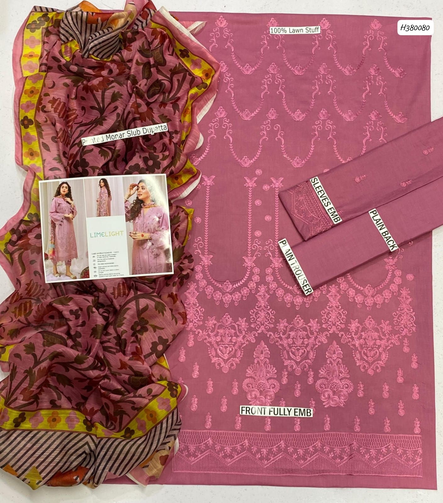 Premium Lawn 3-Piece Embroidered Suit with Digital Printed Monar Slub Dupatta | Summer Lawn Collection 2026