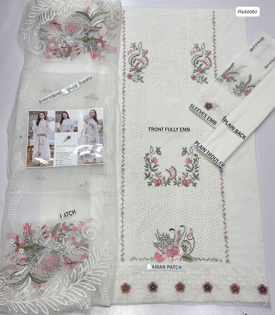 Summer Lawn Collection 2026 | Premium Chicken Karri Embroidered 3-Piece Lawn Suit with Embroidered Organza Dupatta