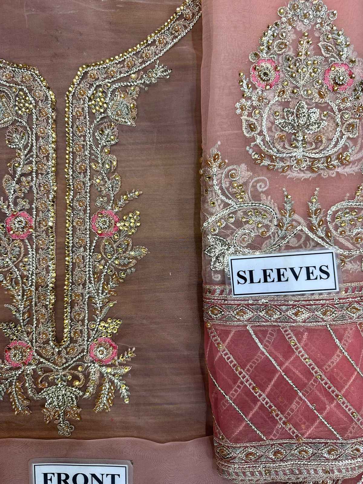 Unstitched Luxury Organza 3-Piece Replica with Thread & Handwork Embellishments | Ikhwan New Arrivals – November Drop 1