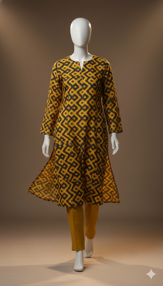 2-Piece Printed Khaddar Suit – Winter Essentials Collection | Soft & Stylish Unstitched Fabric