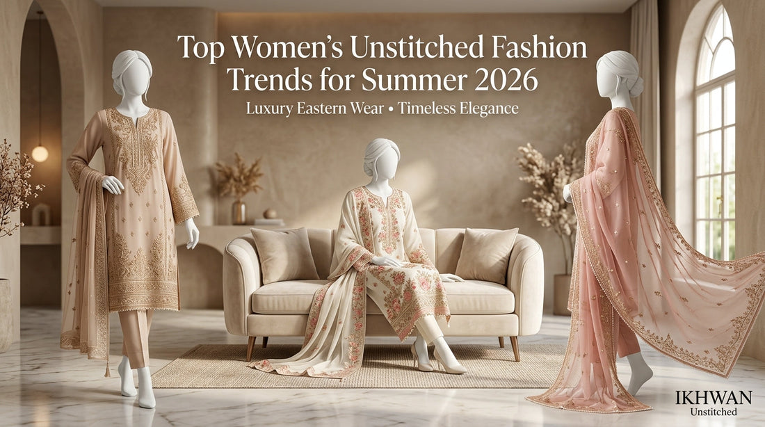 Luxury Pakistani Dresses – Ikhwan Unstitched Summer 2026