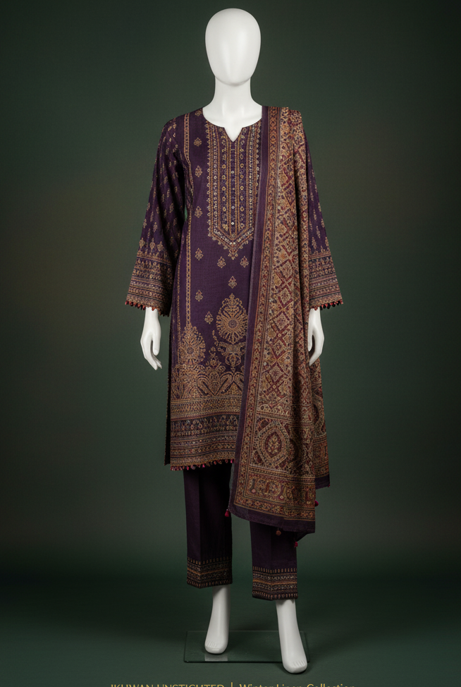 Khaadi Winter Linen - Ikhwan Unstitched