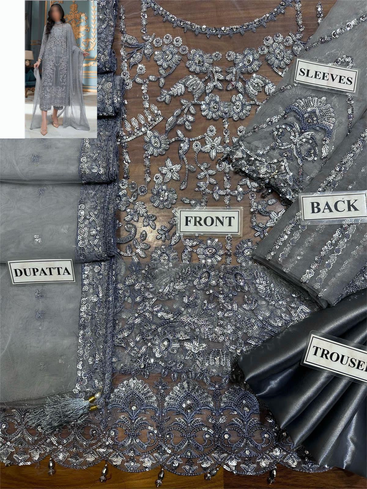 Ikhwan – Premium Chiffon Embroidered 3-Piece Suit with Satin Trouser & Malai Inner | November Drop 2 – Embroidery Collection