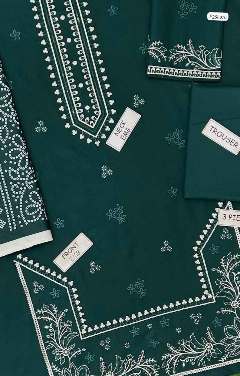 Luxury Dhanak 3-Piece Heavy Embroidered Suit with Digital Printed Shawl | Ikhwan Winter Collection New Arival