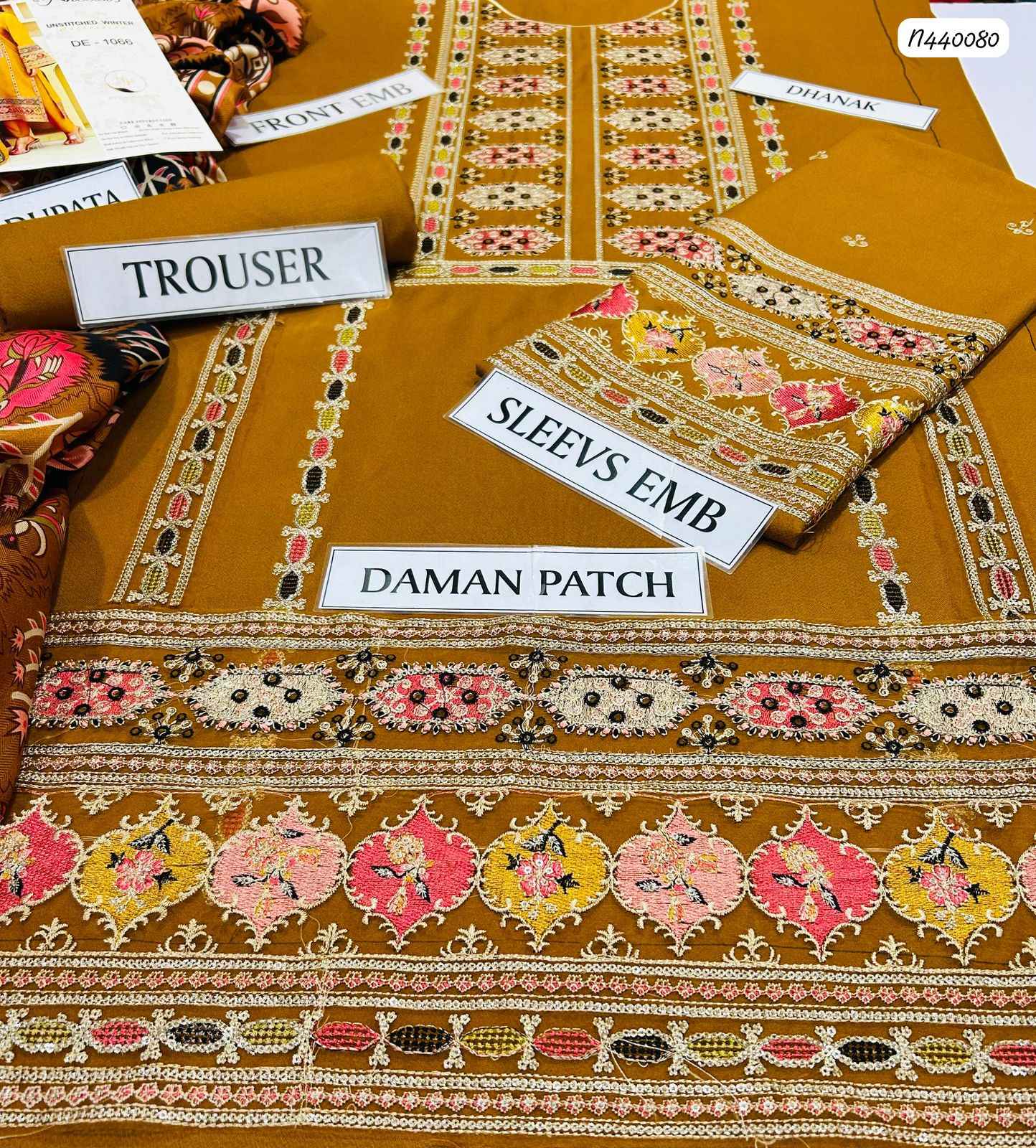 Ikhwan Replica – Premium Air-Jet Dhanak 3-Piece Heavy Sequence Embroidered Suit with Digital Pashmina Wool Shawl | Winter Collection 2025