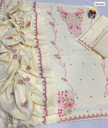 Premium Dhanak Fabric 3-Piece Unstitched Suit – Exquisite Embroidery & Digital Printed Shawl (Ikhwan New Arrivals ’25 | November Drop 1)