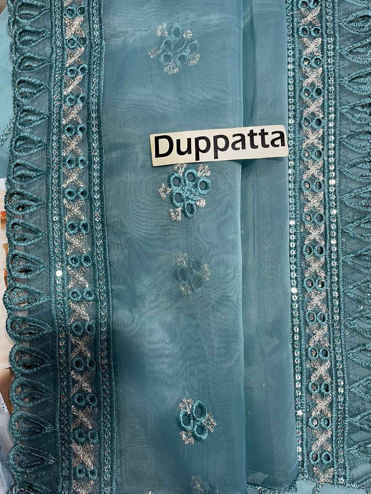Luxury Organza 3-Piece Embroidered Suit with Adda Work, Cutwork Borders & Ready-to-Wear Dupatta | Ikhwan New Arrivals – November Drop 1