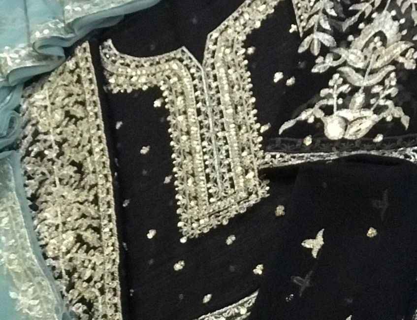 Luxury Embroidered Chiffon 3-Piece Unstitched Suit with Silk Trouser & 4-Side Border Dupatta | Ikhwan New Arrivals – November Drop 1