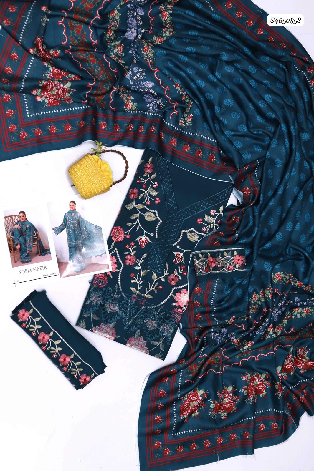 Dhanak Hit Codes – Premium 3-Piece Heavy Embroidered Suit | Digital Print Wool Shawl | November Drop 2 Winter 2025 Collection