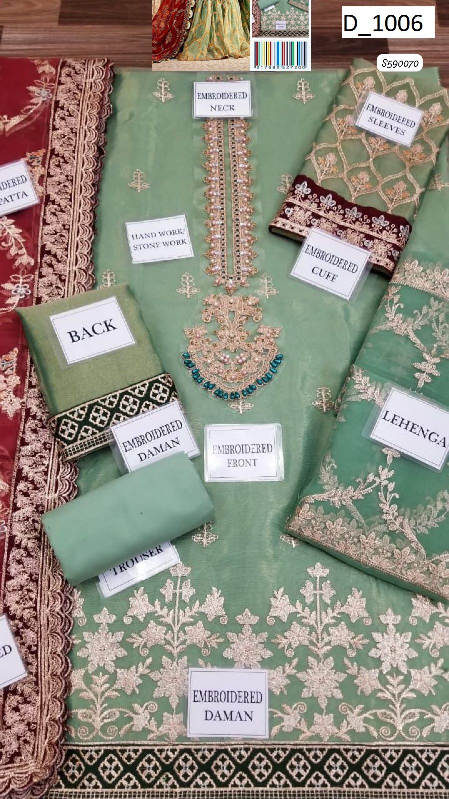 Luxury Mysoori Embroidered 3-Piece Suit with Organza Lehenga & Heavy Dupatta | Ikhwan New Arrivals – November Drop 2