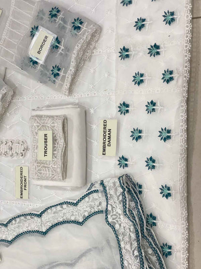 Ikhwan Unstitched – Luxury Chiffon 3-Piece Embroidered Suit with Adda Work & 4-Side Border Dupatta | November Drop 1