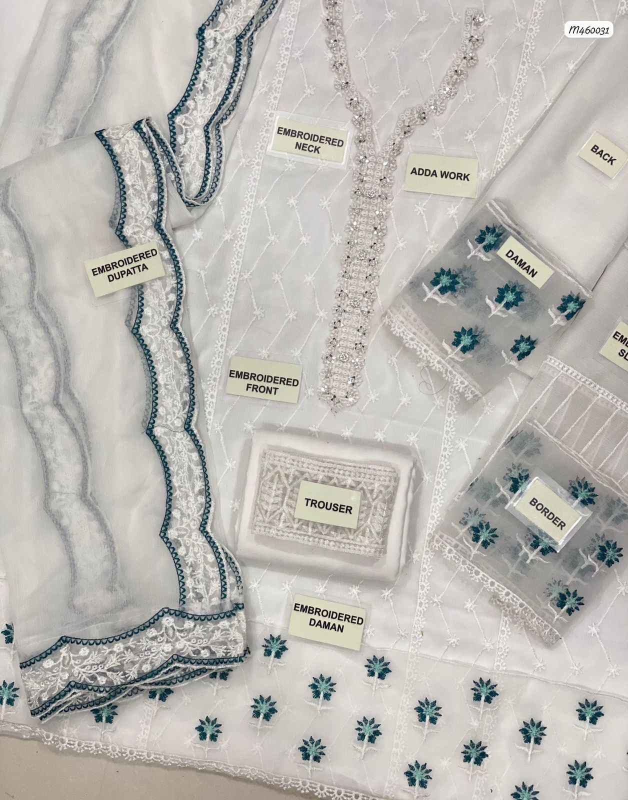 Ikhwan Unstitched – Luxury Chiffon 3-Piece Embroidered Suit with Adda Work & 4-Side Border Dupatta | November Drop 1