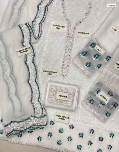 Ikhwan Unstitched – Luxury Chiffon 3-Piece Embroidered Suit with Adda Work & 4-Side Border Dupatta | November Drop 1