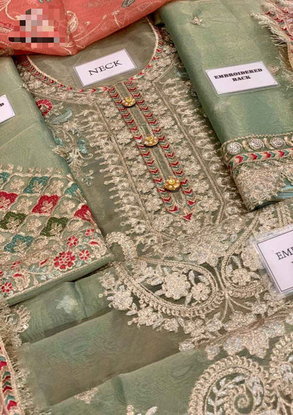 Luxury Mysori 3-Piece Embroidered Spengle Work Suit with Khaadi Net Dupatta & Jamawar Ghera Trouser | Ikhwan New Arrivals – November Drop 1