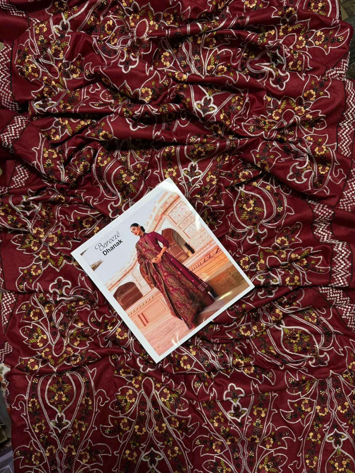 Luxury Dhanak 3-Piece Heavy Embroidered Suit with Dhanak Shawl | Ikhwan Winter Collection 2025