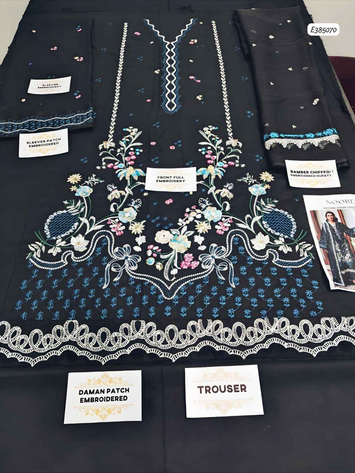 Dhanak embroidered 3pc suit – winter collection 2025