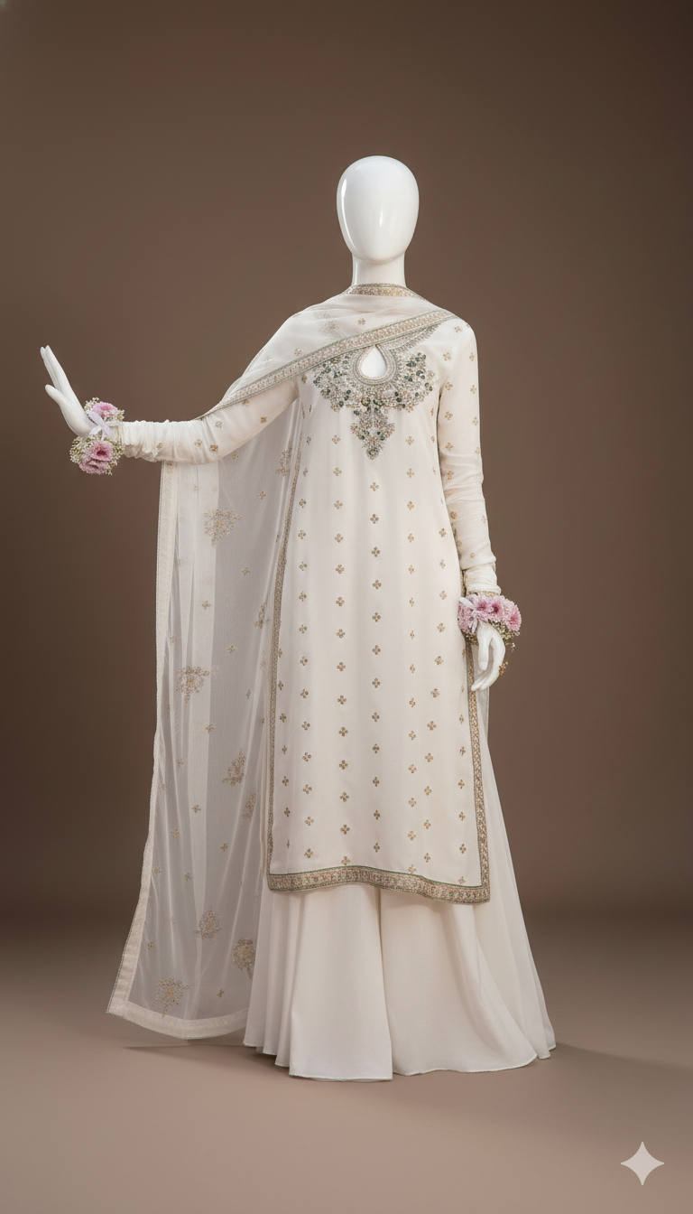 Luxury Chiffon 3-Piece Embroidered Suit with Adda Work & Heavy Border Dupatta | Ikhwan New Arrivals – November Drop 1