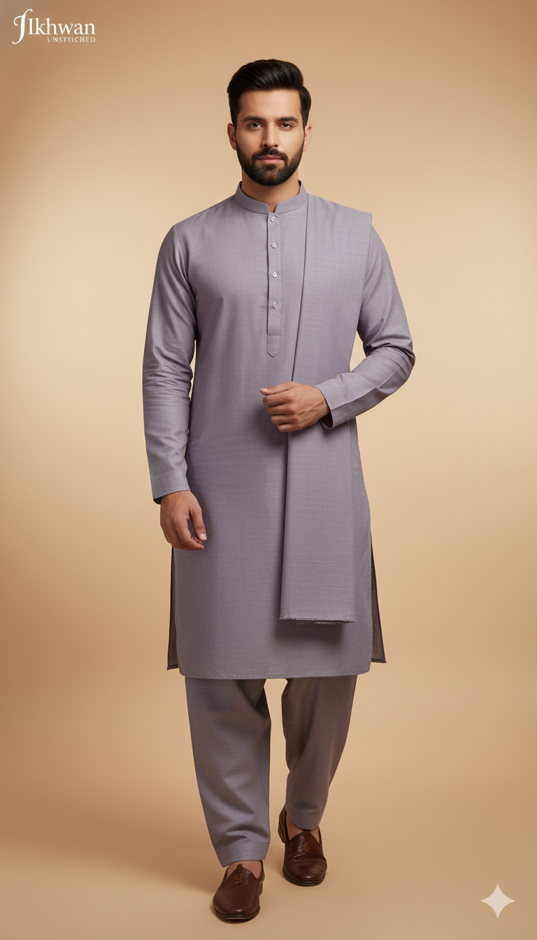 Ikhwan Wash N Wear Collection – Premium Quality Fabric | Light Purple Color