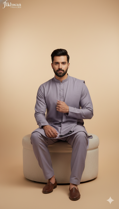 Ikhwan Wash N Wear Collection – Premium Quality Fabric | Light Purple Color