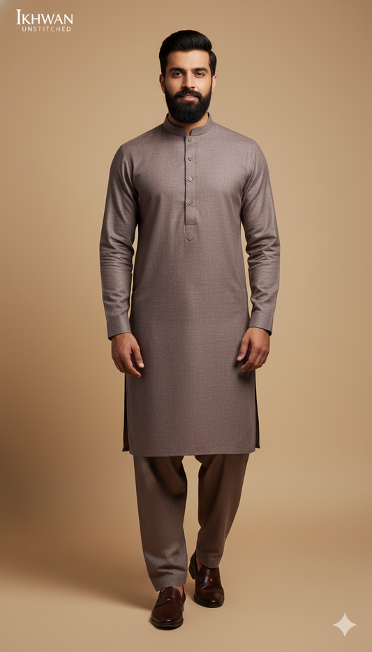 Ikhwan Wool Collection – The Finest Men’s Fabric | Rose Wood Color | Premium Wool