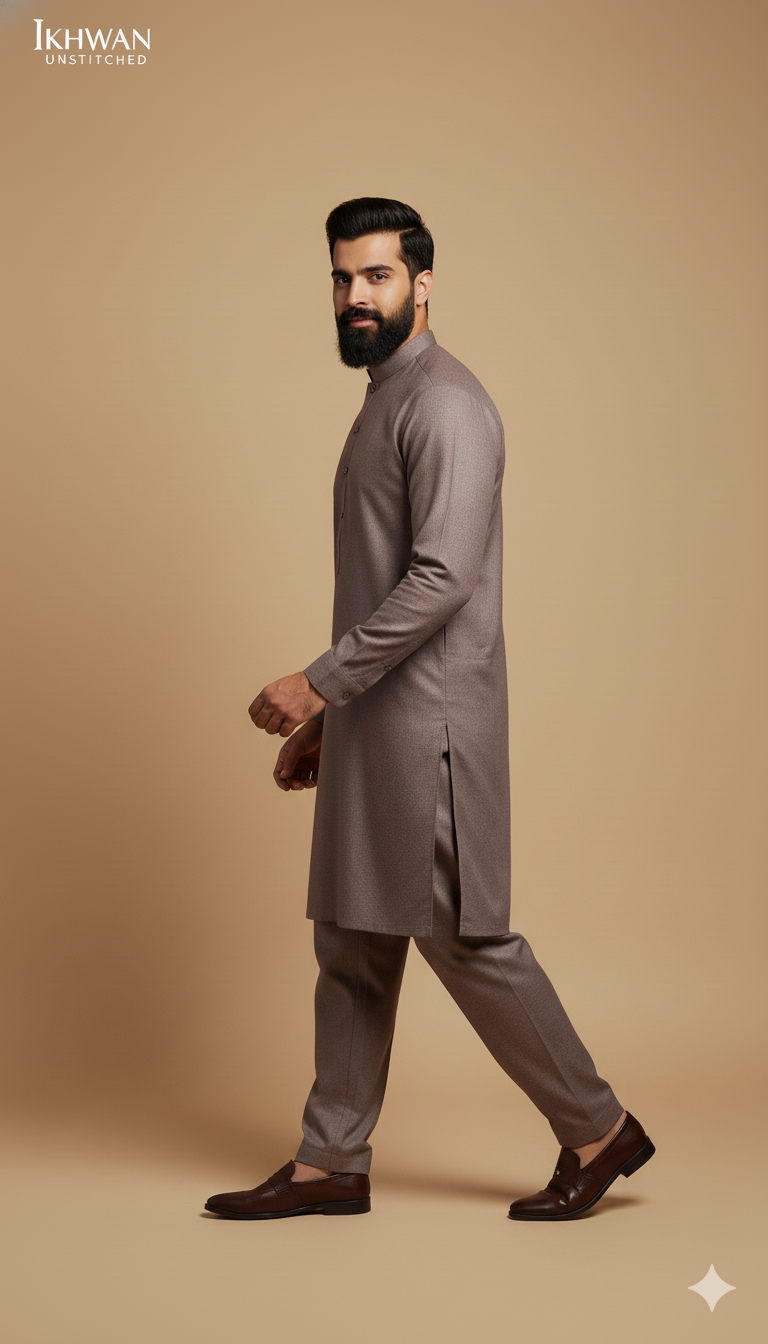Ikhwan Wool Collection – The Finest Men’s Fabric | Rose Wood Color | Premium Wool