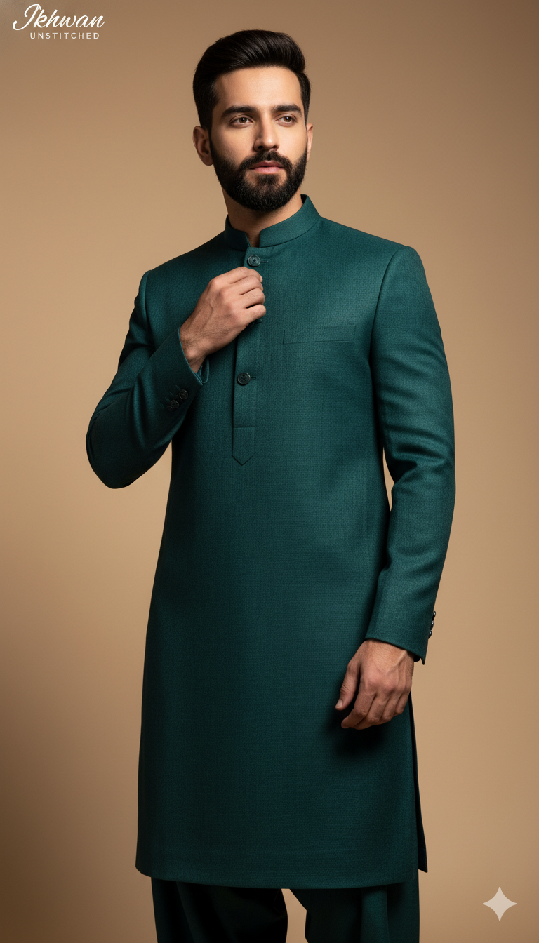 Ikhwan Wool Collection – The Finest Men’s Fabric | Zinc Color | Premium Twill Shine Wool