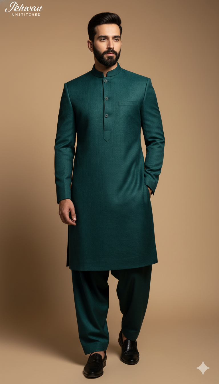 Ikhwan Wool Collection – The Finest Men’s Fabric | Zinc Color | Premium Twill Shine Wool