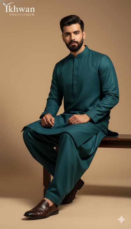 Ikhwan Wool Collection – The Finest Men’s Fabric | Zinc Color | Premium Twill Shine Wool