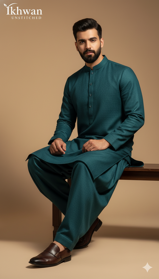Ikhwan Wool Collection – The Finest Men’s Fabric | Zinc Color | Premium Twill Shine Wool