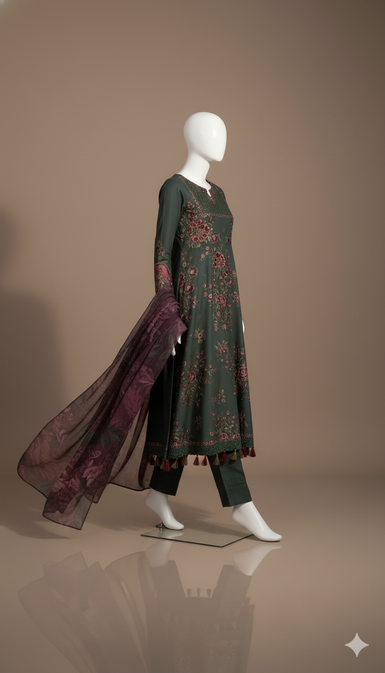 Khaddar Winter Elegance – Luxury Digital Printed 3-Piece Suit | Ikhwan New Arrivals – November Drop 1