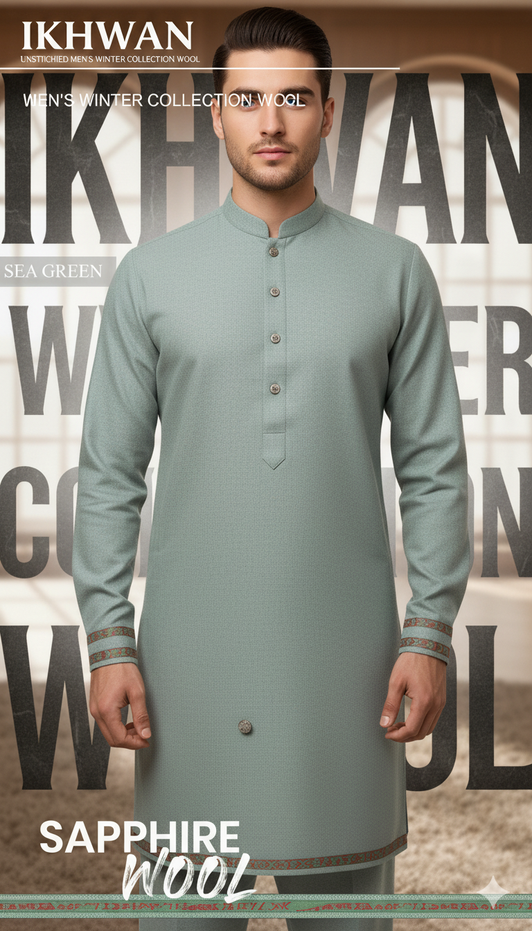 Men’s Premium Sapphire Wool Collection 2025 – 100% Pure Super Luxury Wool Fabric | Original Inlay, Stamp & Bag Included