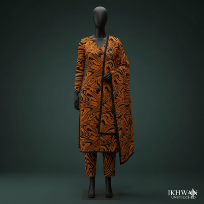 Winter 2025 Designer Airjet Karandi Digital Print Suit – Pure Karandi Luxury Edition