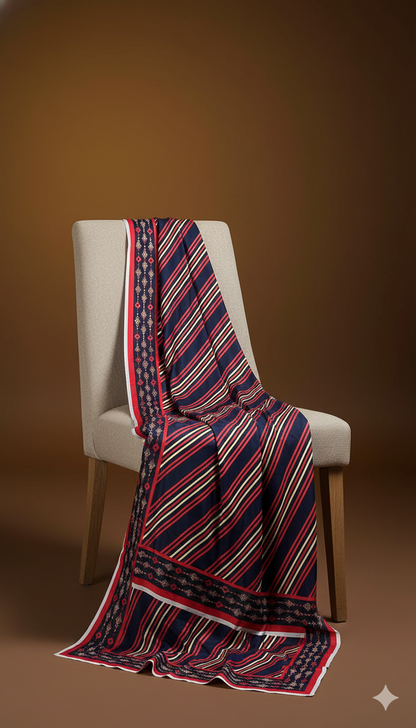 Alkaram Doria Linen 3-Piece Suit – Midnight Bloom (Winter Edition)