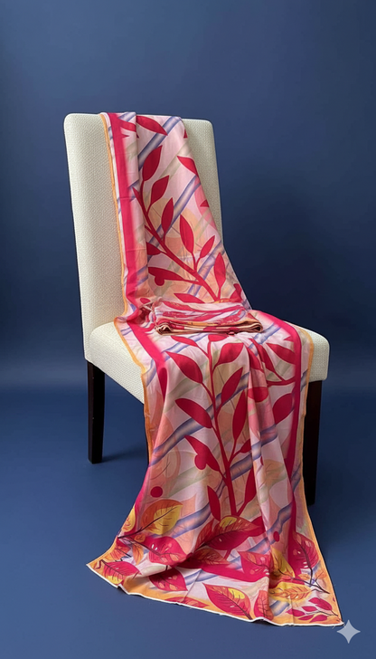 Khaadi 3-Piece Printed Linen Suit – Winter Bloom Edition