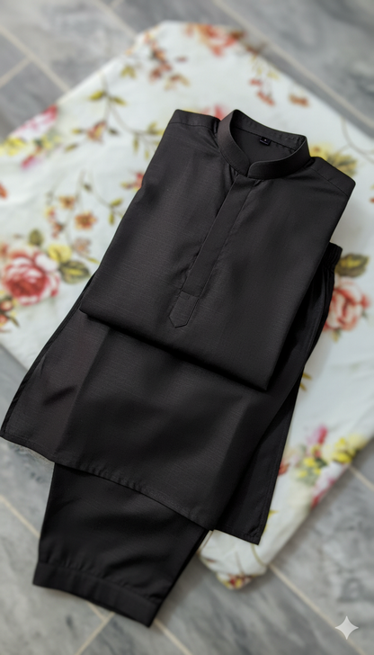 Black wash & wear – Dynast high quality fiber mens suit