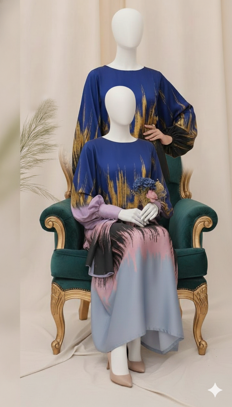 Ikhwan Replica – Luxury Digital Print Silk 3PCS Unstitched Suit