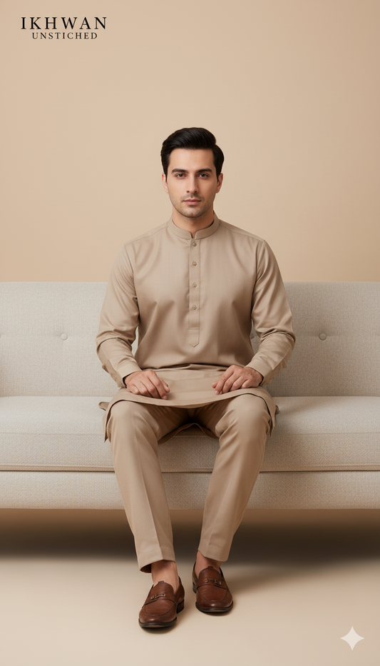 Wash & Wear Suit – Premium Ready-to-Stitch Fabric (4 Meters) | Gents Four Season Collection | 100% Guaranteed Fabric