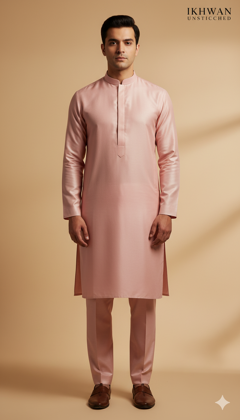 Wash & Wear Boski – Light Pink Color | Premium Four Season Fabric (4 Meters) | Gents Collection | 100% Guaranteed Fabric